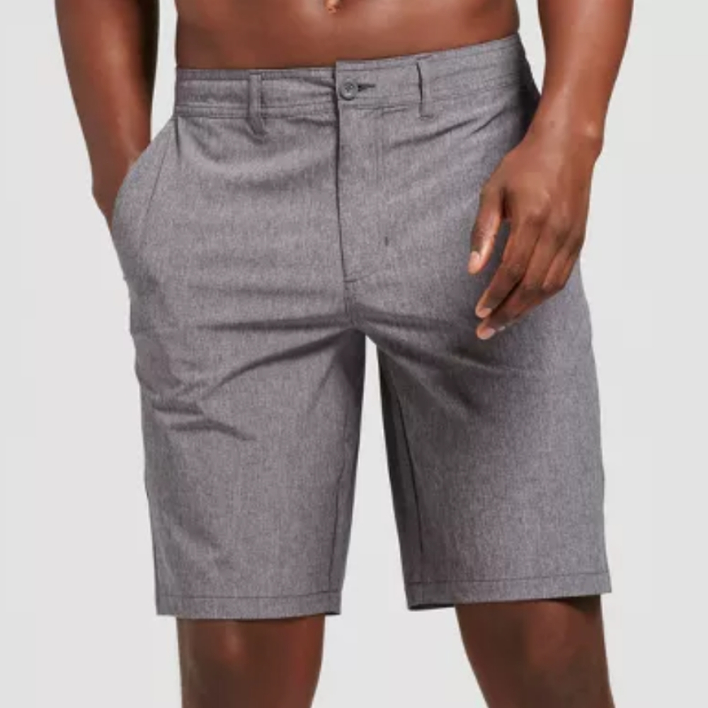 30W Gray hybrid swim shorts 9" inseam Goodfellow & Co MENS 30W